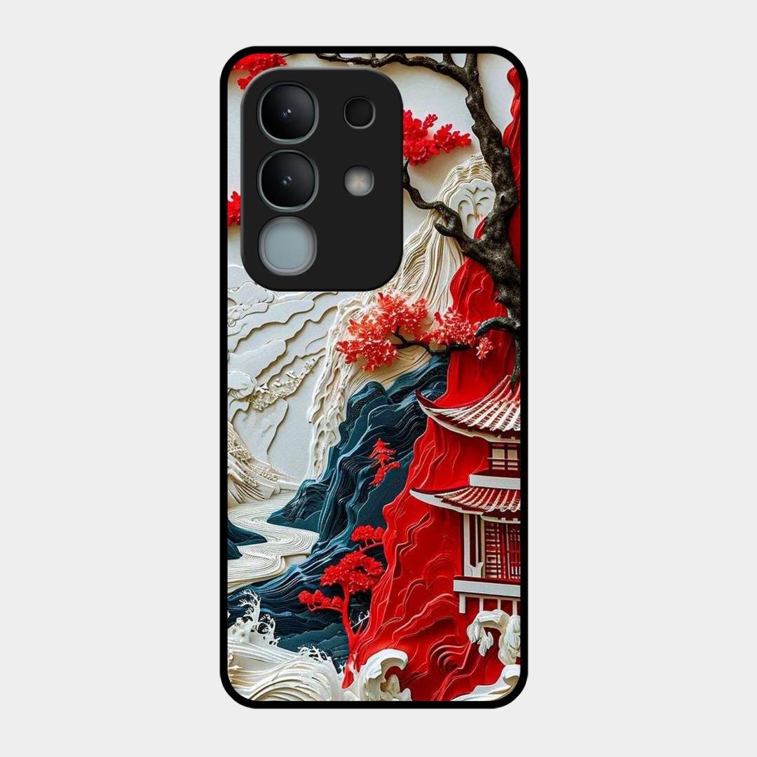 Whispers of Sakura Waves Glass Case Cover For iQOO Z10x 5G