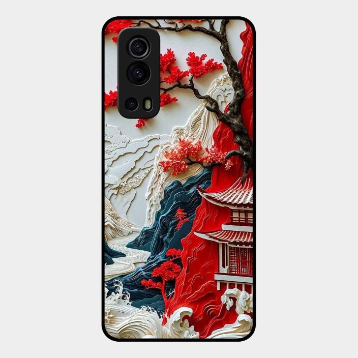 Whispers of Sakura Waves Metal Case Cover For iQOO - ShopOnCliQ