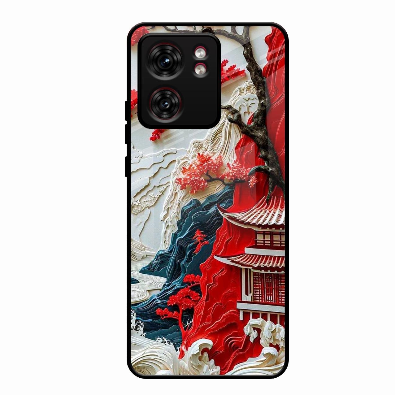 Whispers of Sakura Waves Glass Case Cover For Motorola Edge 40
