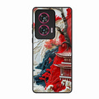 Whispers of Sakura Waves Glass Case Cover For Motorola Edge 50 Fusion 5G