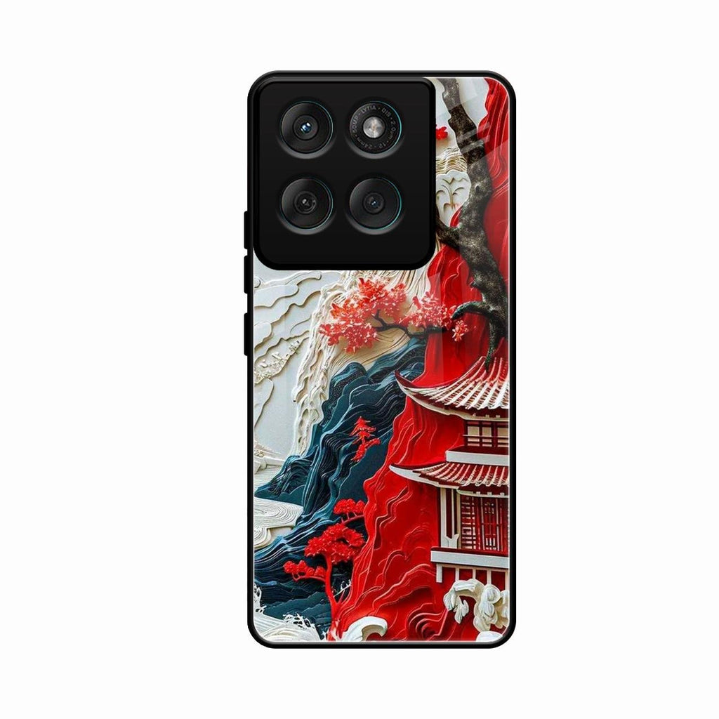 Whispers of Sakura Waves Glass Case Cover For Motorola Edge 60 5G