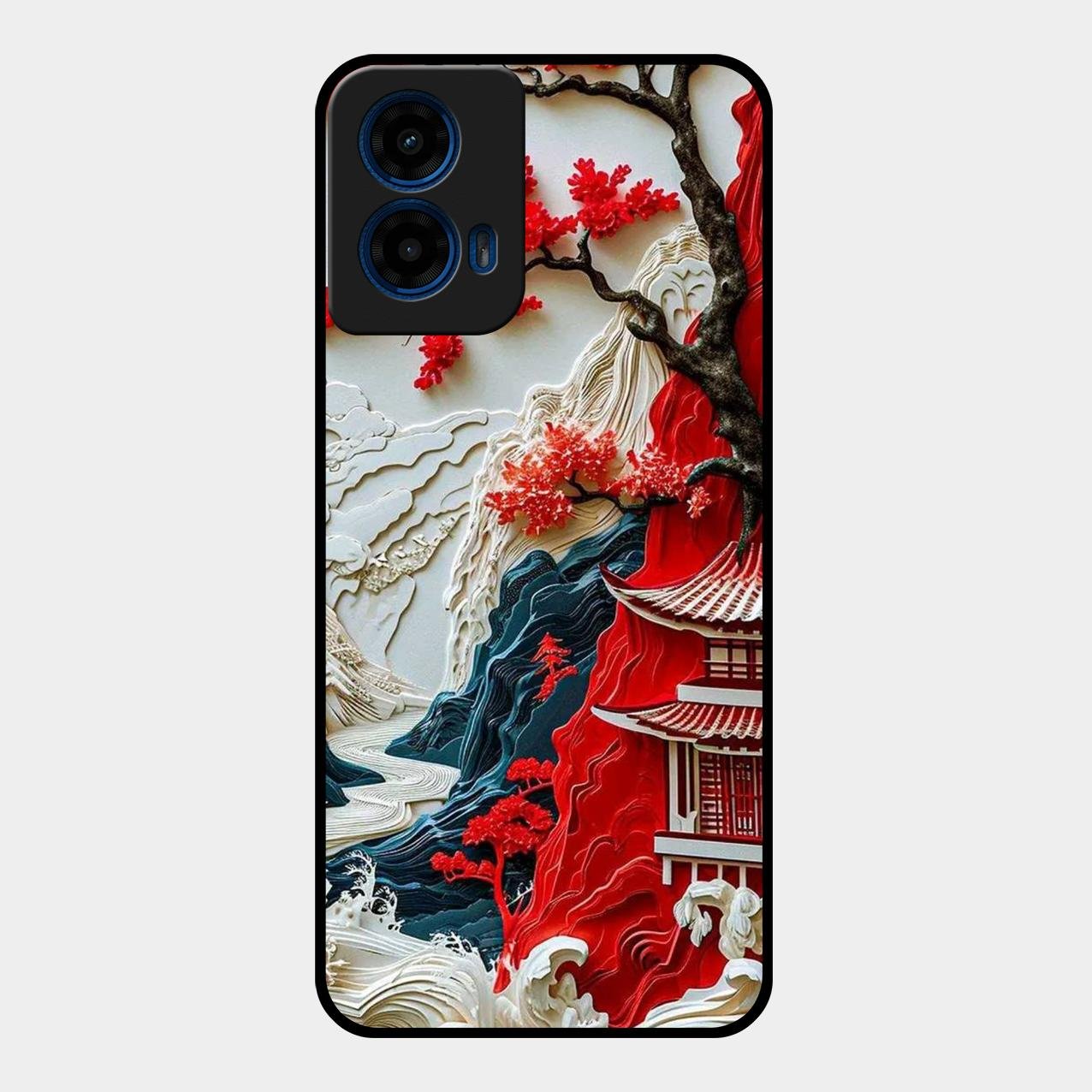 Whispers of Sakura Waves Glass Case Cover For Motorola