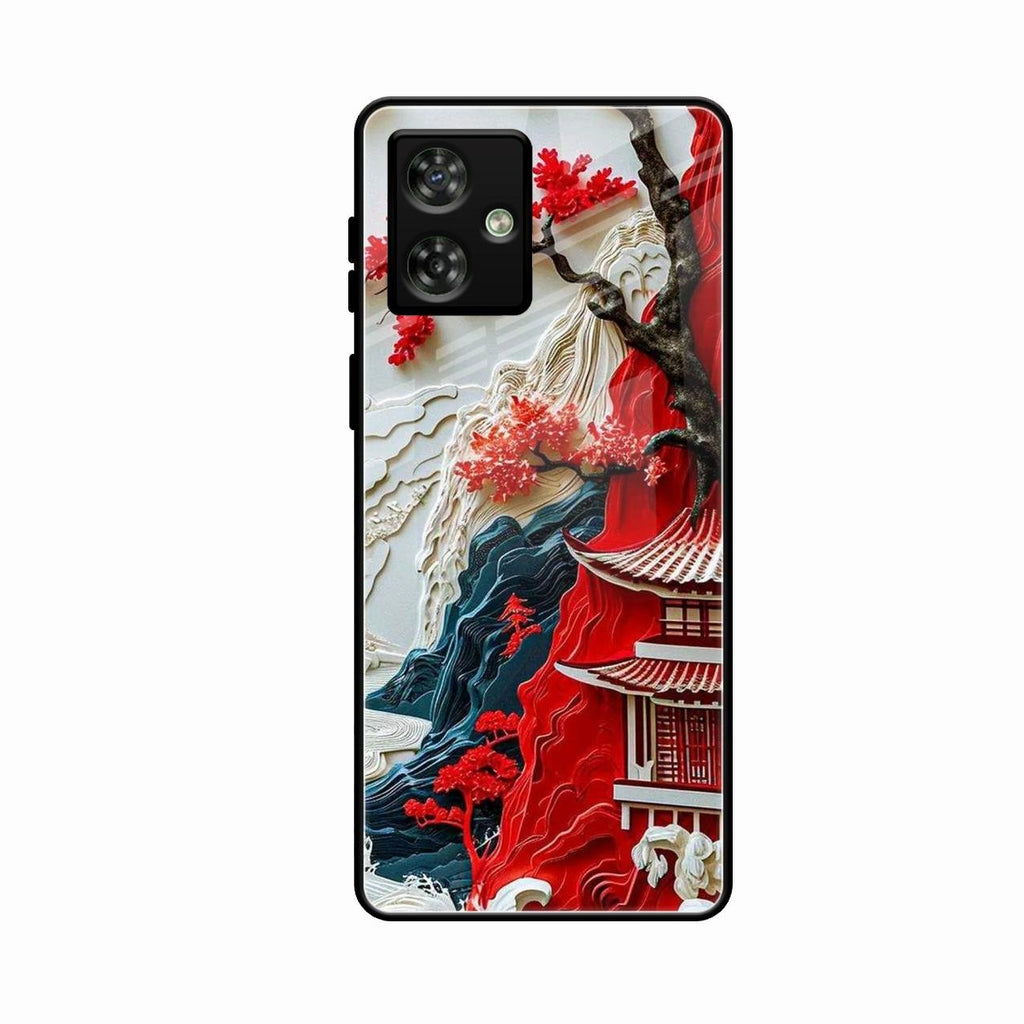 Whispers of Sakura Waves Glass Case Cover For Motorola G64 5G