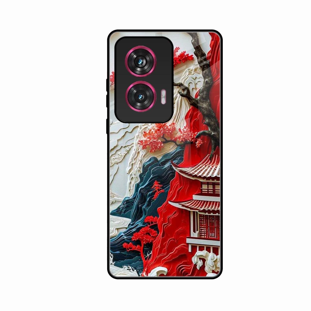 Whispers of Sakura Waves Glass Case Cover For Motorola G96 5G
