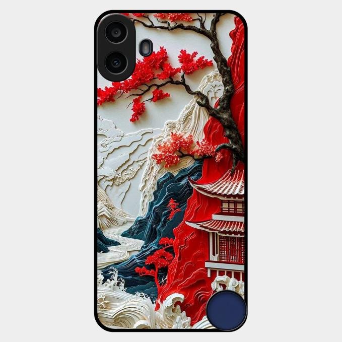 Whispers of Sakura Waves Metal Case Cover For Nothing - ShopOnCliQ