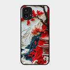 Whispers of Sakura Waves Glass Case Cover For Nothing Phone 1