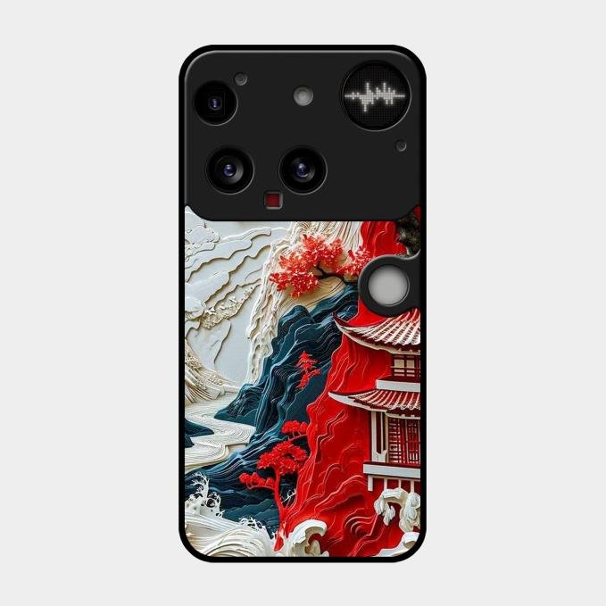 Whispers of Sakura Waves Metal Case Cover For Nothing - ShopOnCliQ