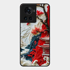 Whispers of Sakura Waves Glass Case Cover For Oneplus 10R 5G