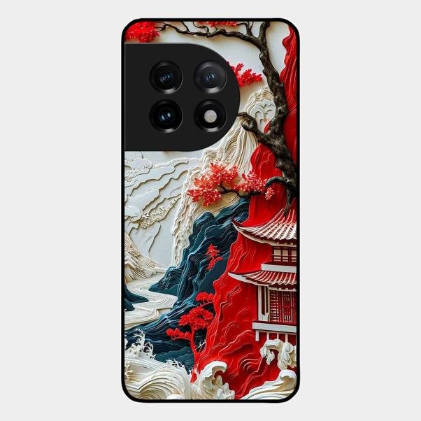 Whispers of Sakura Waves Metal Case Cover For Oneplus - ShopOnCliQ