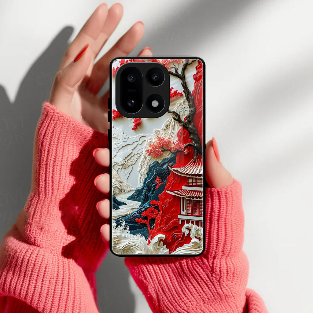 Whispers of Sakura Waves Glass Case Cover For OnePlus 15 5G