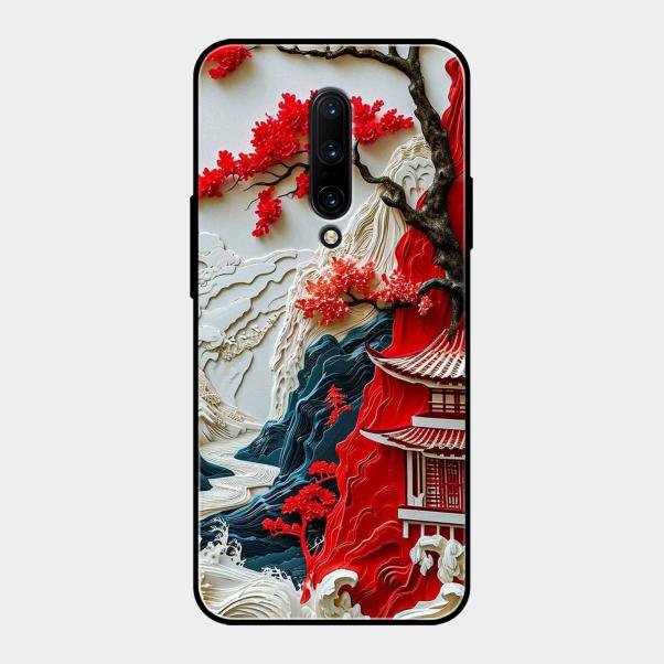 Whispers of Sakura Waves Glass Case Cover For Oneplus - ShopOnCliQ