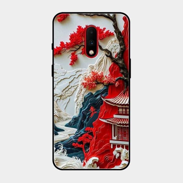 Whispers of Sakura Waves Glass Case Cover For Oneplus 7