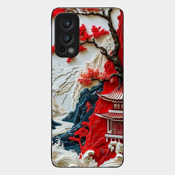 Whispers of Sakura Waves Glass Case Cover For Oneplus Nord 2 5G