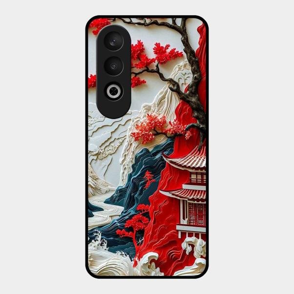 Whispers of Sakura Waves Glass Case Cover For Oneplus - ShopOnCliQ