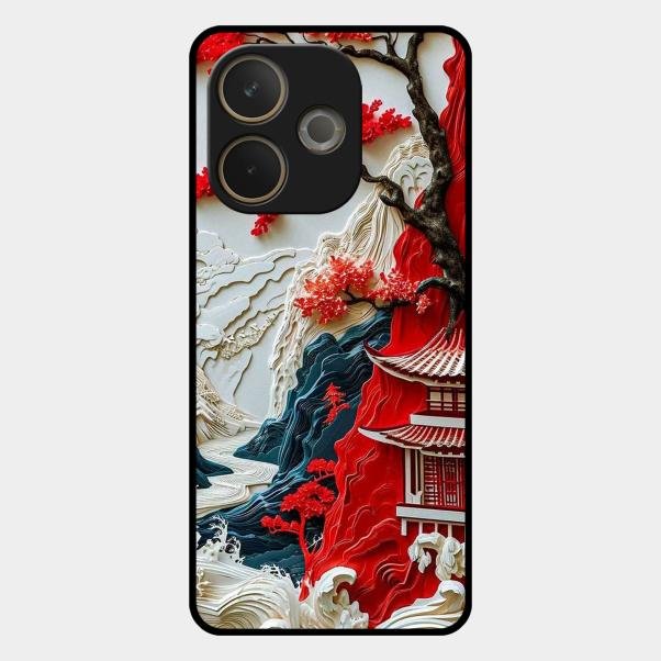 Whispers of Sakura Waves Glass Case Cover For Oppo A5 Pro 5G