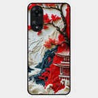 Whispers of Sakura Waves Glass Case Cover For Oppo A78 5G