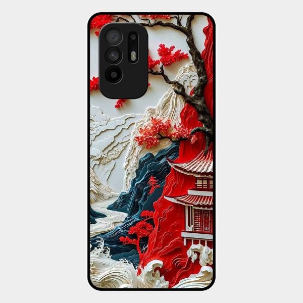 Whispers of Sakura Waves Glass Case Cover For Oppo F19 Pro Plus 5G