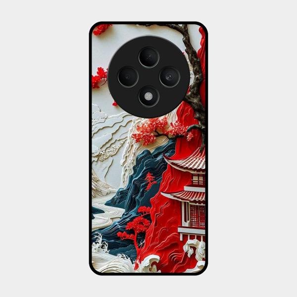 Whispers of Sakura Waves Glass Case Cover For Oppo - ShopOnCliQ