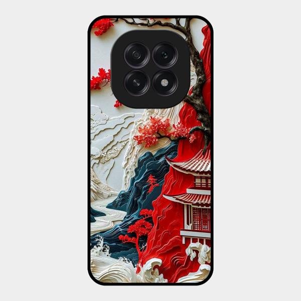 Whispers of Sakura Waves Glass Case Cover For Oppo - ShopOnCliQ