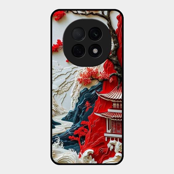 Whispers of Sakura Waves Glass Case Cover For Oppo F29 Pro 5G
