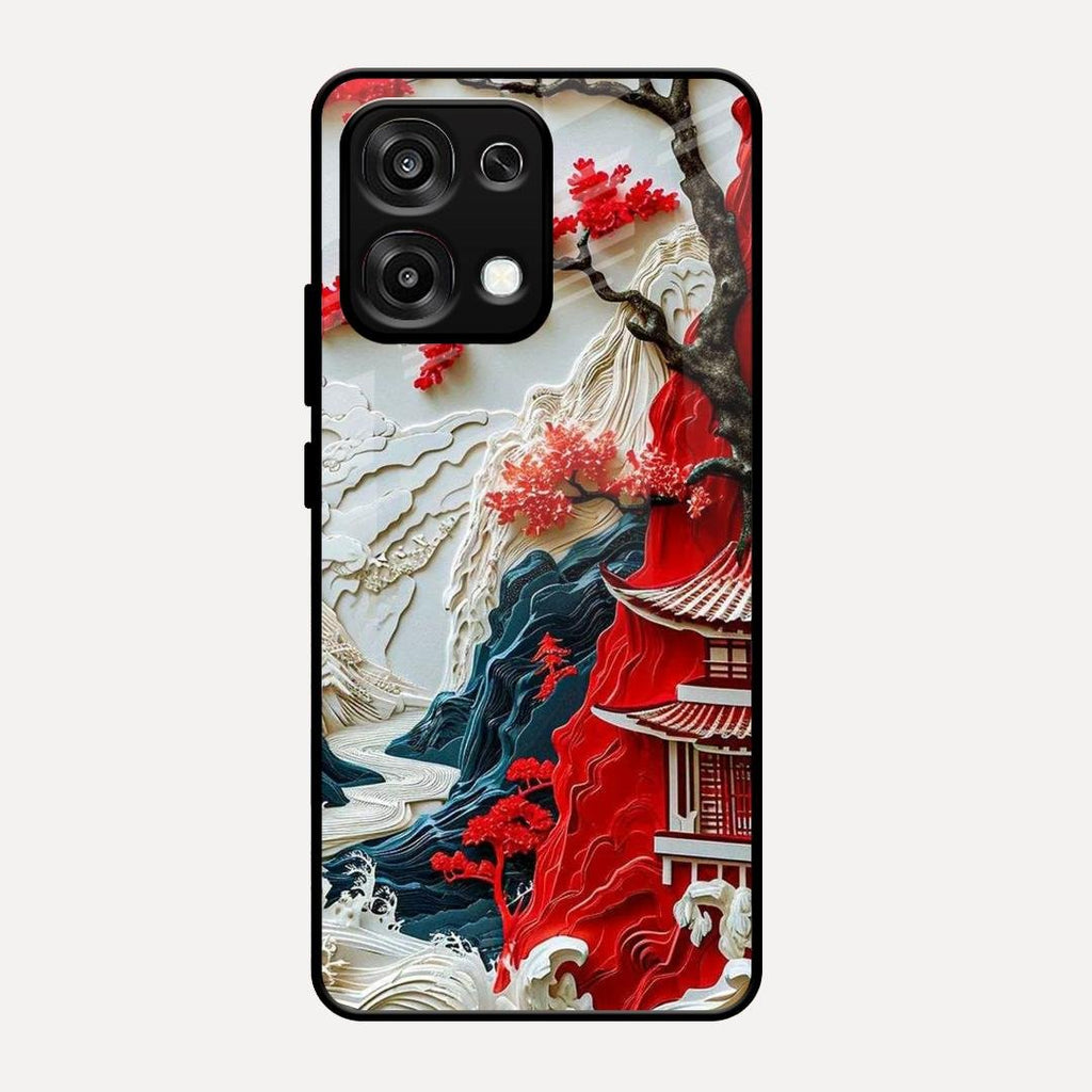 Whispers of Sakura Waves Glass Case Cover For Oppo F31 5G