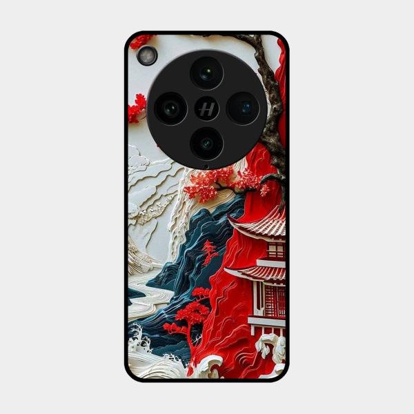 Whispers of Sakura Waves Glass Case Cover For Oppo - ShopOnCliQ