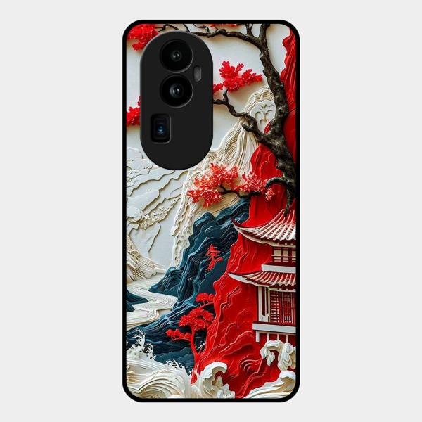 Whispers of Sakura Waves Metal Case Cover For Oppo - ShopOnCliQ