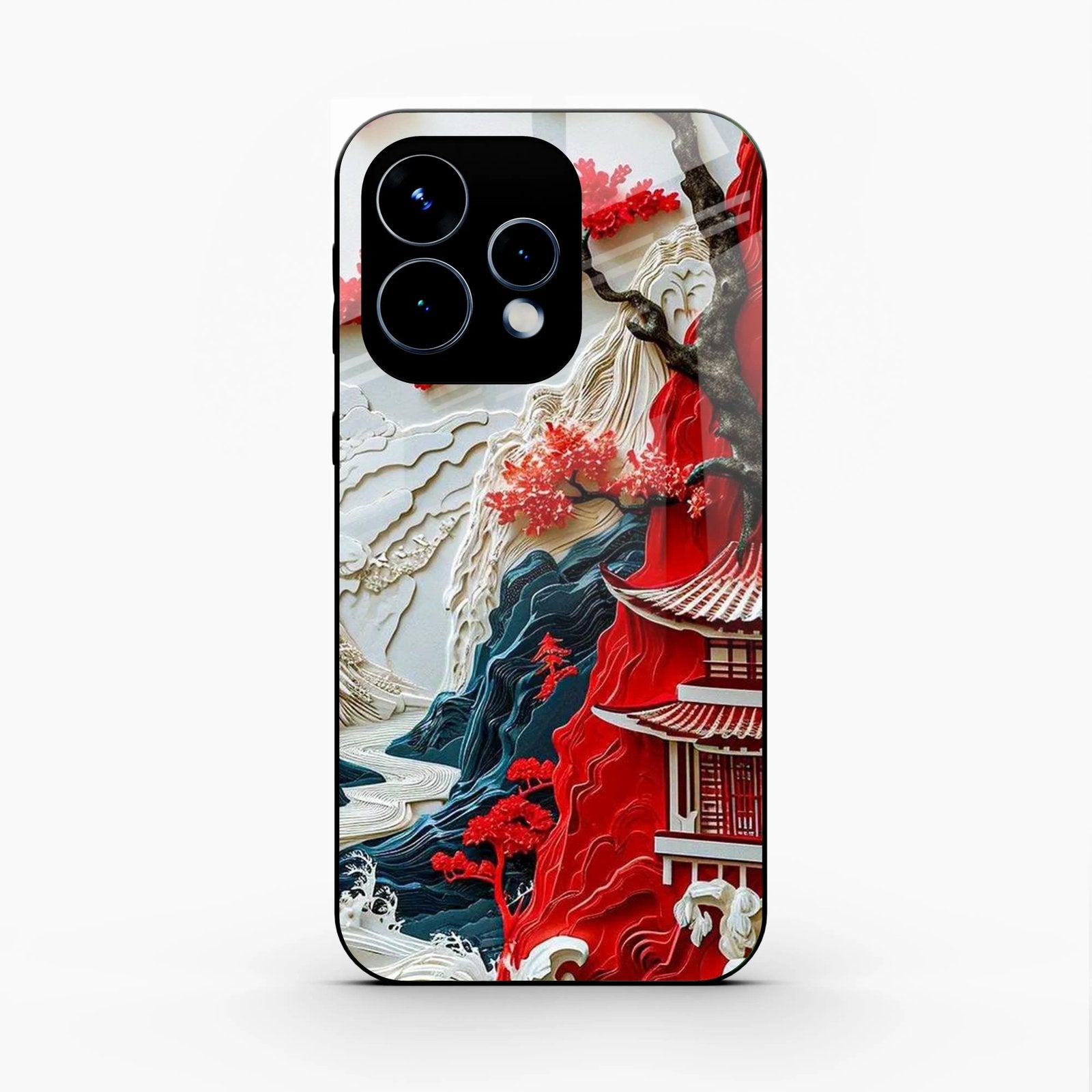 Whispers of Sakura Waves Glass Case Cover For Oppo Reno 15 5G