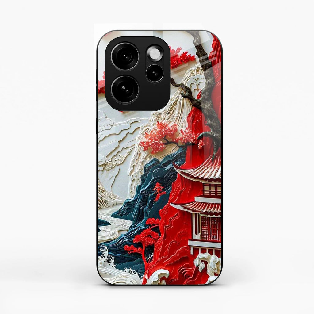 Whispers of Sakura Waves Glass Case Cover For Oppo Reno15 Pro Mini 5G