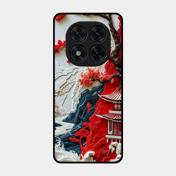 Whispers of Sakura Waves Glass Case Cover For Poco X7 5G