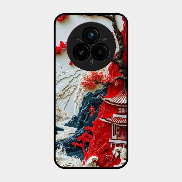 Whispers of Sakura Waves Glass Case Cover For Realme - ShopOnCliQ