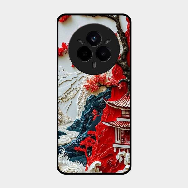 Whispers of Sakura Waves Glass Case Cover For Realme 14 Pro Plus 5G