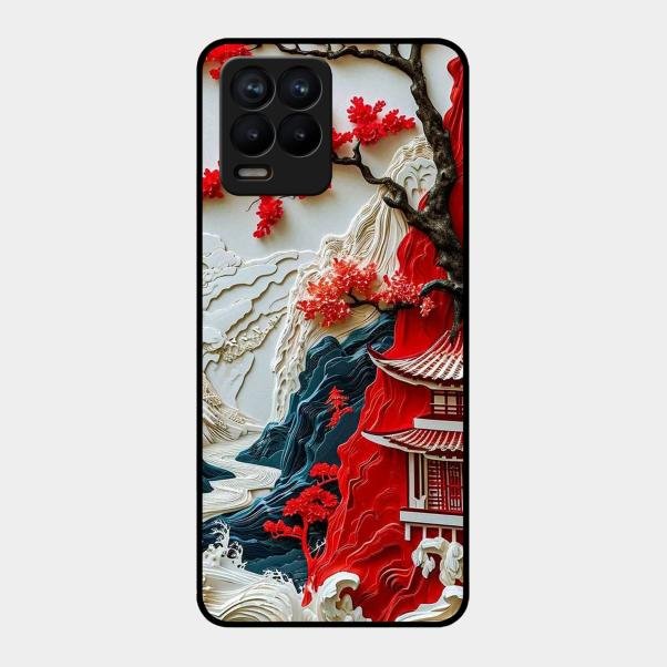 Whispers of Sakura Waves Glass Case Cover For Realme - ShopOnCliQ