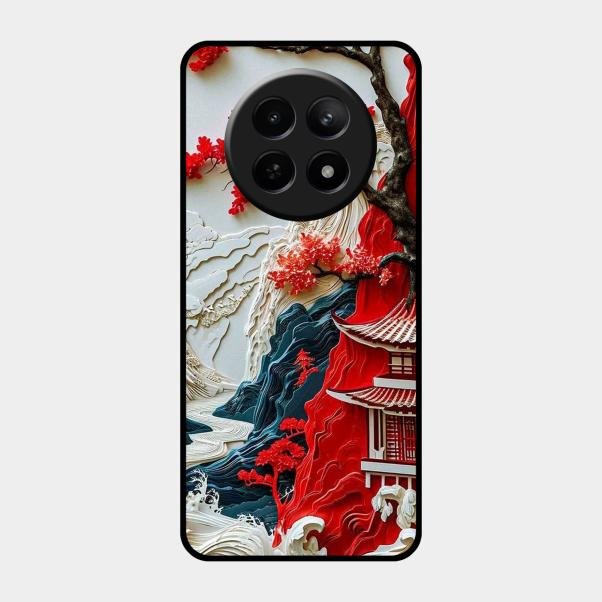 Whispers of Sakura Waves Glass Case Cover For Realme C65 5G