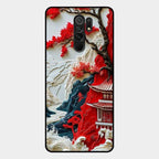 Whispers of Sakura Waves Glass Case Cover For Redmi 9 Prime