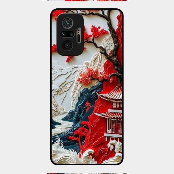 Whispers of Sakura Waves Glass Case Cover For Redmi Note 10 Pro Max