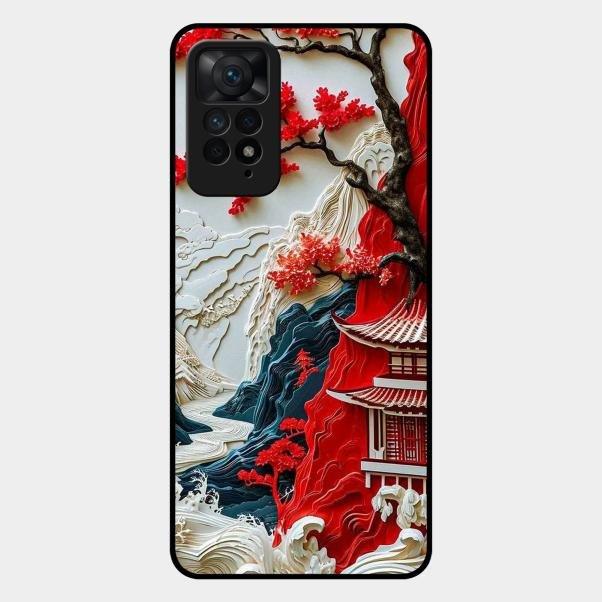 Whispers of Sakura Waves Glass Case Cover For Redmi - ShopOnCliQ