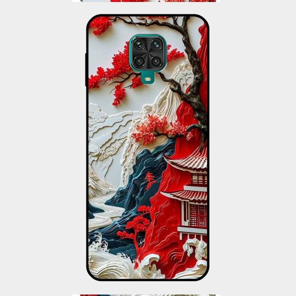 Whispers of Sakura Waves Glass Case Cover For Redmi Note 9 Pro Max