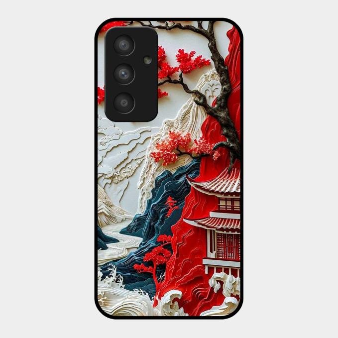 Whispers of Sakura Waves Glass Case Cover For Samsung Galaxy A54 5G