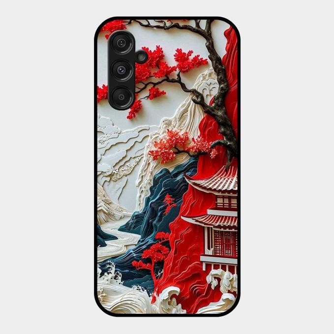 Whispers of Sakura Waves Glass Case Cover For Samsung - ShopOnCliQ