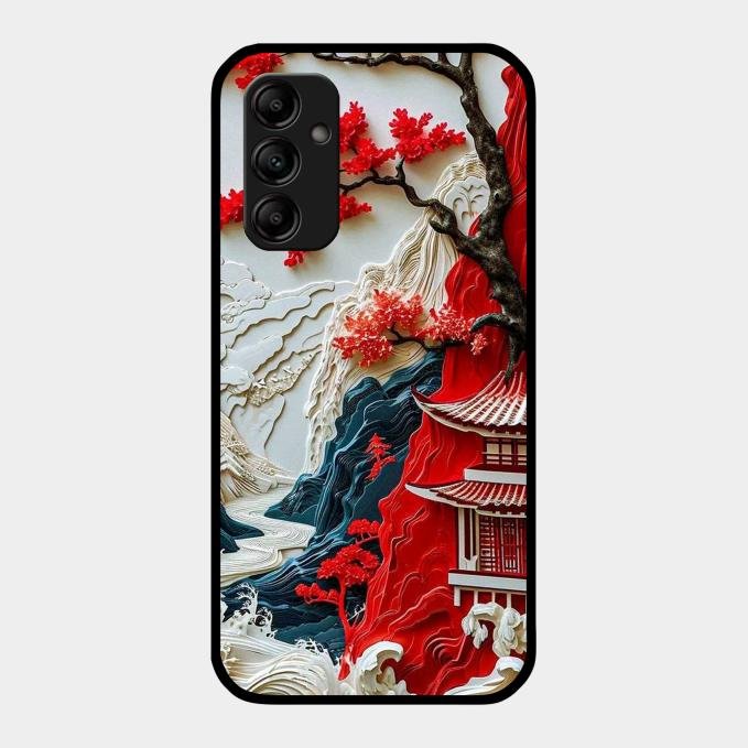 Whispers of Sakura Waves Glass Case Cover For Samsung Galaxy M14 5G