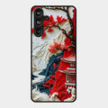 Whispers of Sakura Waves Glass Case Cover For Samsung Galaxy M55 5G