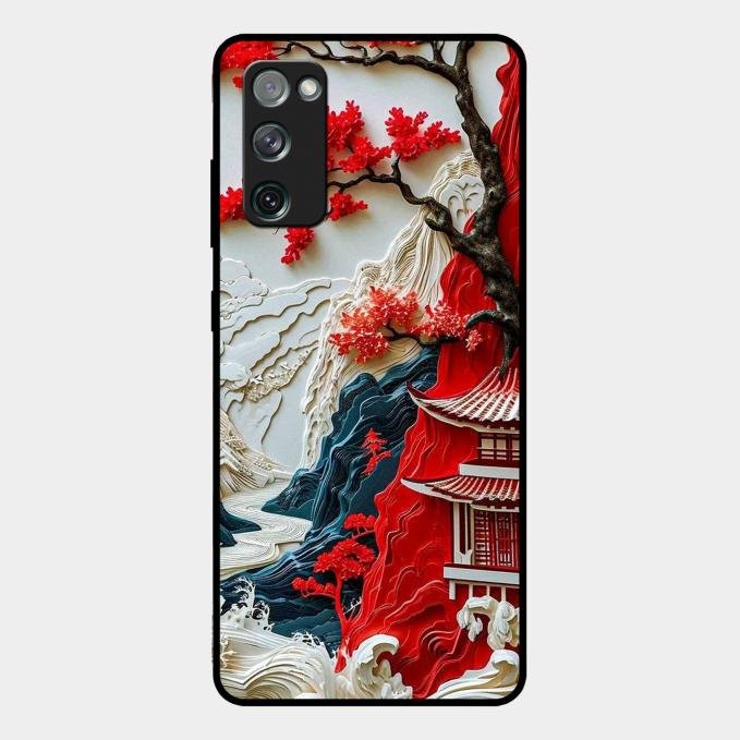 Whispers of Sakura Waves Glass Case Cover For Samsung - ShopOnCliQ
