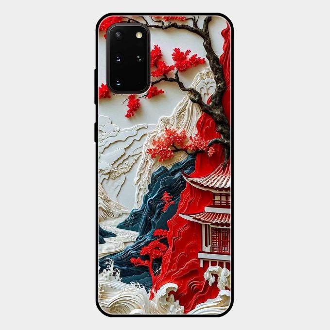 Whispers of Sakura Waves Glass Case Cover For Samsung Galaxy S20 Plus