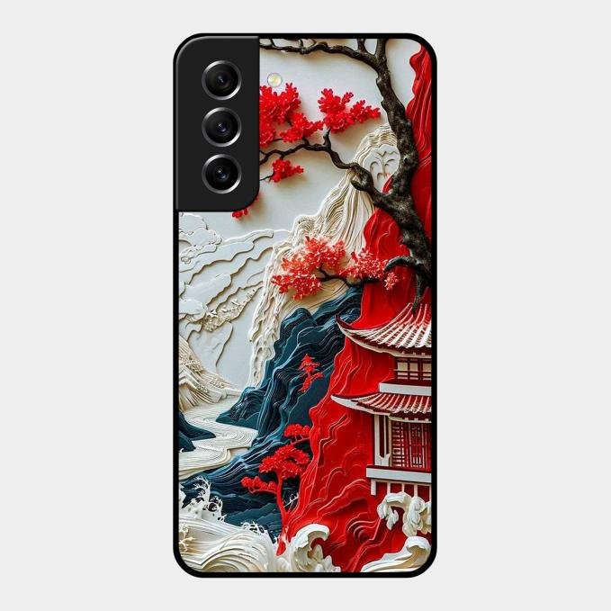 Whispers of Sakura Waves Glass Case Cover For Samsung - ShopOnCliQ