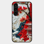 Whispers of Sakura Waves Glass Case Cover For Samsung Galaxy S23 Fe 5G