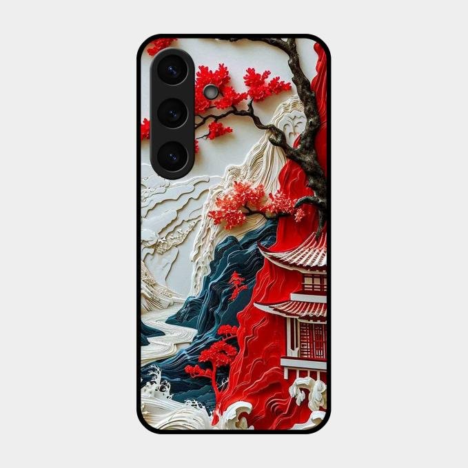 Whispers of Sakura Waves Glass Case Cover For Samsung Galaxy S26 5G