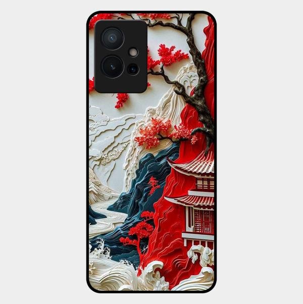 Whispers of Sakura Waves Metal Case Cover For Vivo - ShopOnCliQ