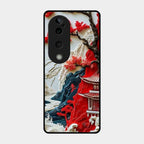 Whispers of Sakura Waves Glass Case Cover For Vivo T3 Ultra
