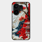 Whispers of Sakura Waves Glass Case Cover For Vivo X200 Fe 5G